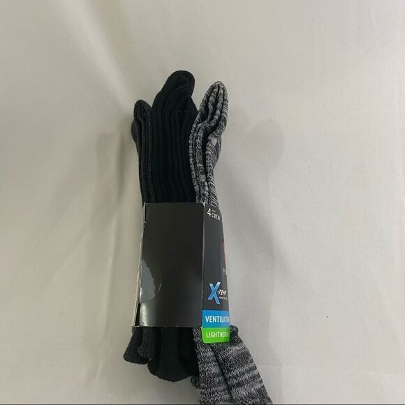 Hanes Premium Men’s x-Temp Light Weight Crew Socks 4 pk - Picture 2 of 4